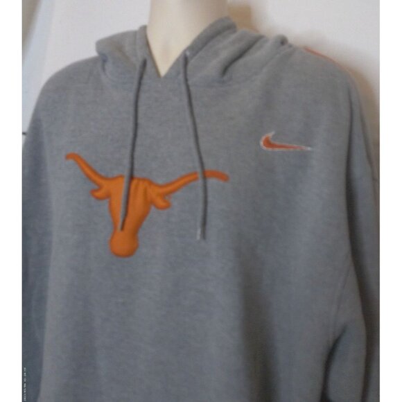 Nike Texas Longhorns Hoodie Men’s XXL Gray Pullover Sweatshirt Embroidered Logo - Picture 2 of 10